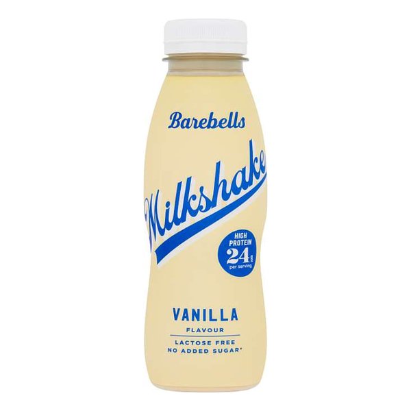 Barebells Vanilla protein milkshake, 24 g protein, lactose free, no added sugar