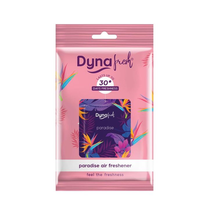 Dynafresh Paradise air freshener single retail pouch