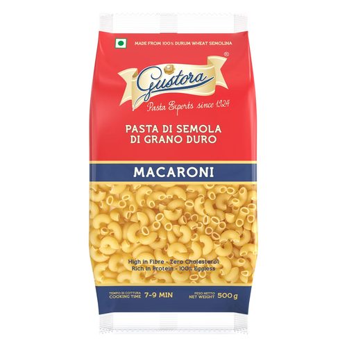 Gustora macaroni, 100% durum wheat semolina pasta, 500 g