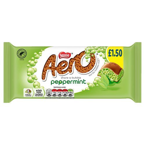 Nestle Aero Peppermint bubbly chocolate sharing bar