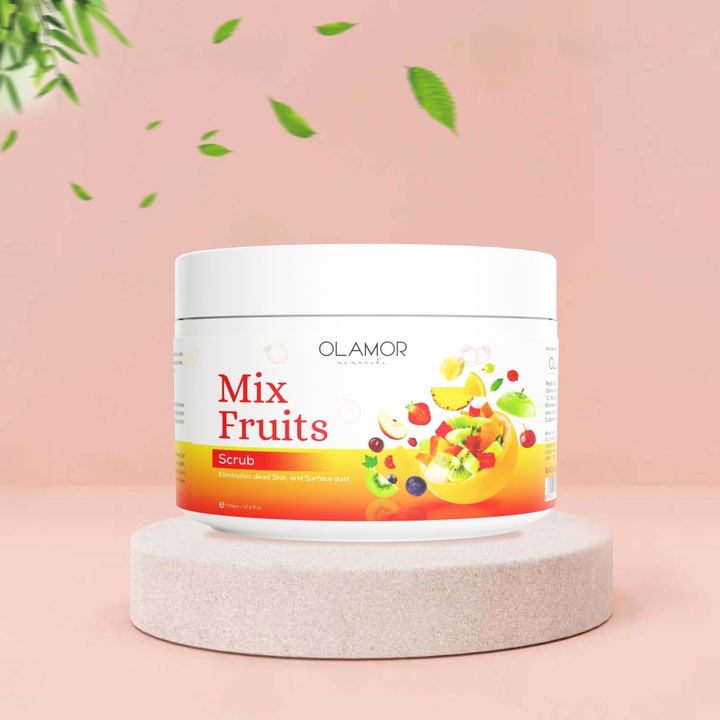 Olamor Mix Fruits face scrub, 500 g jar